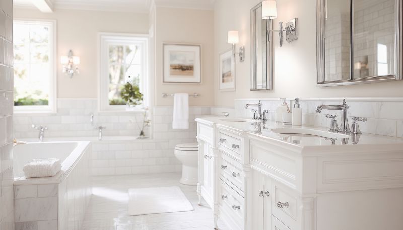 Double Vanity with Elegant Fixtures